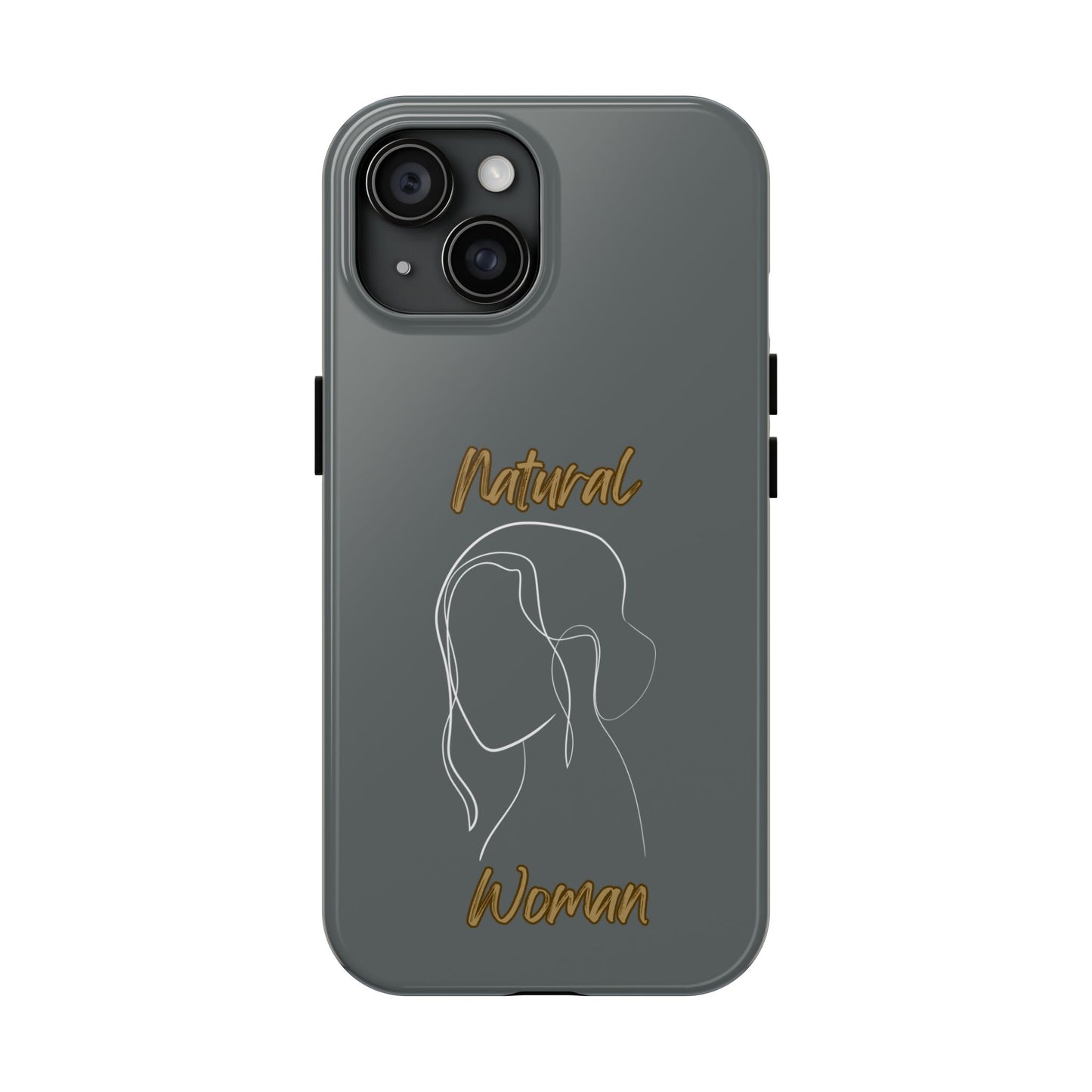 Natural Woman Hanging Hair (WL) Tough Phone Cases DARK GREY