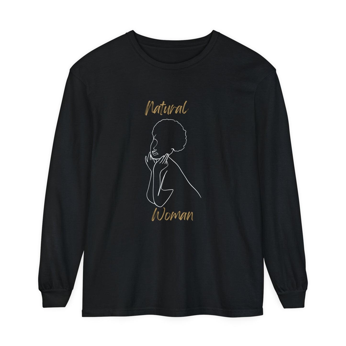 Natural Woman Cute Afro (WL) Long Sleeve T-Shirt