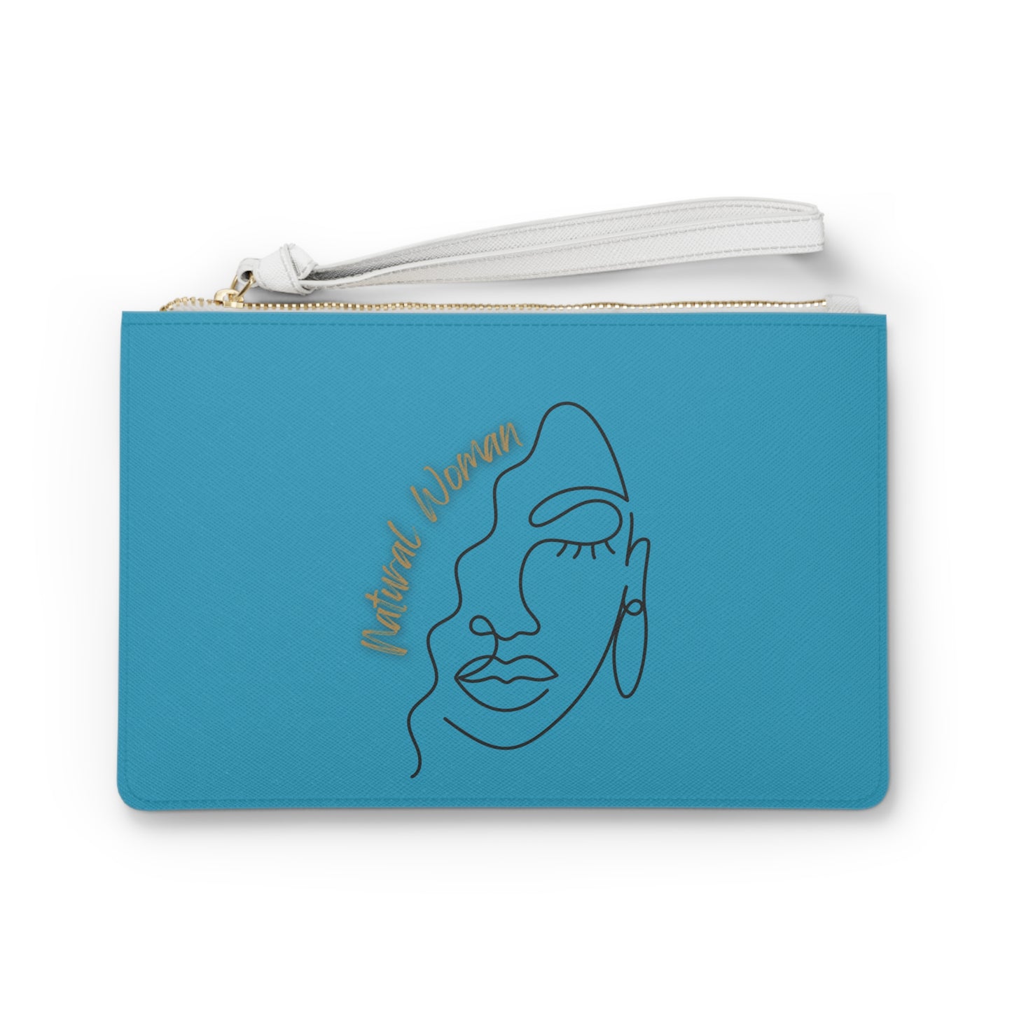 Natural Woman Half Face (BL) Clutch Bag TURQUOISE
