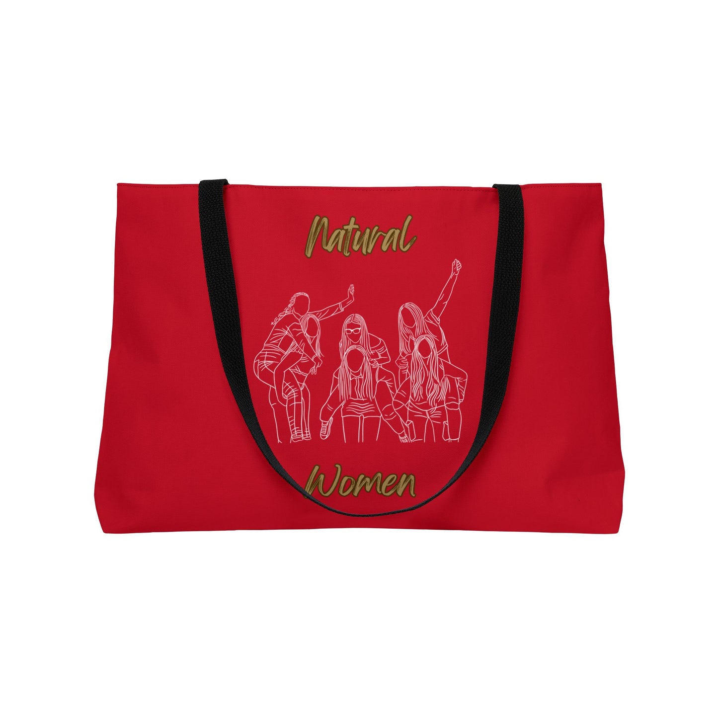 Natural Women Piggy Back (WL) Weekender Tote Bag DARK RED
