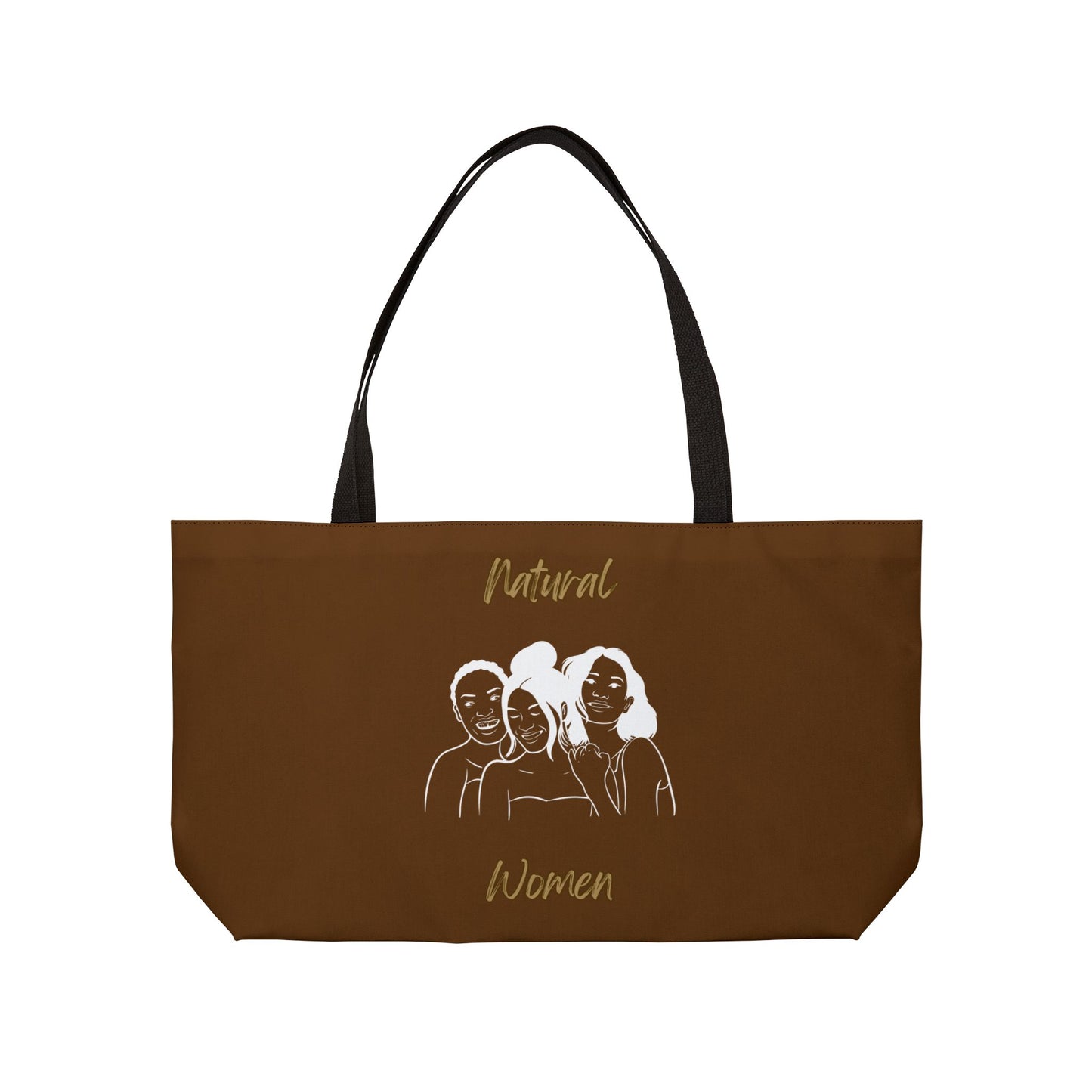 Natural Women Laughing Friends (WL) Weekender Tote Bag BROWN
