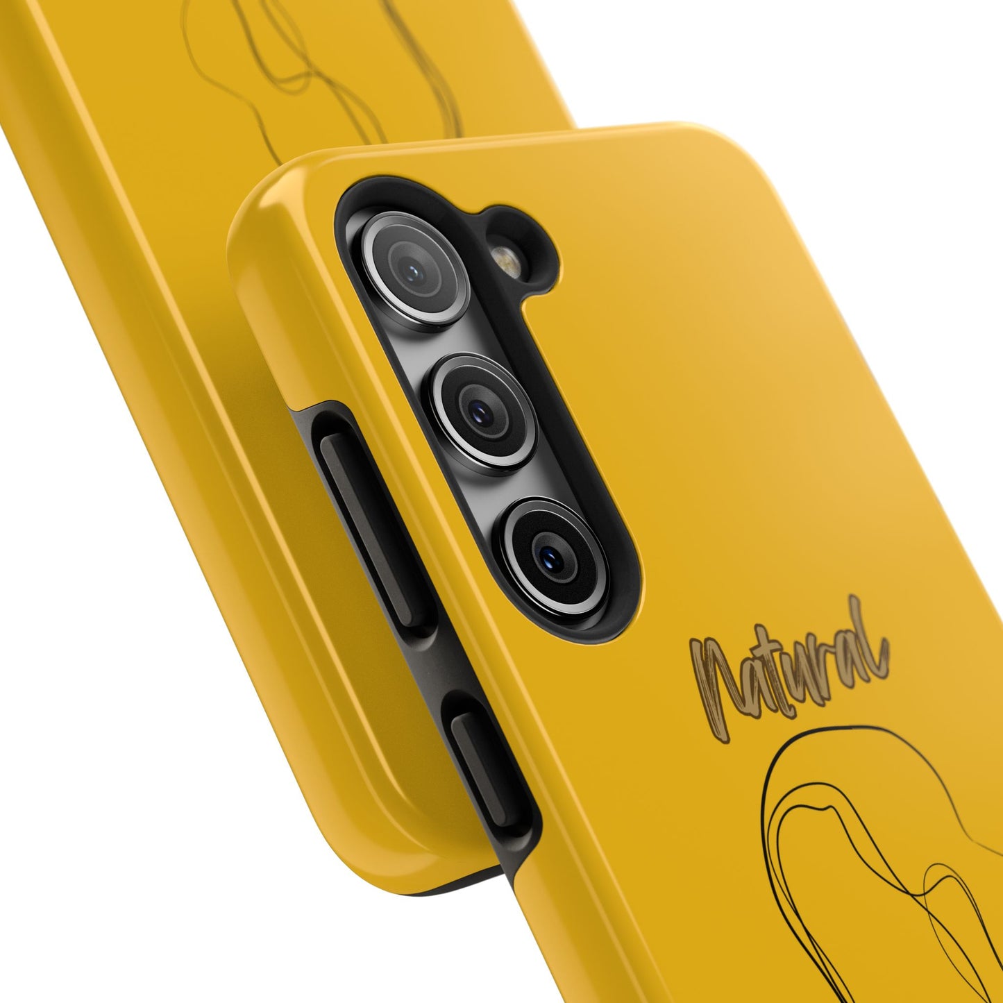 Natural Woman Hanging Hair (BL) Tough Phone Cases YELLOW