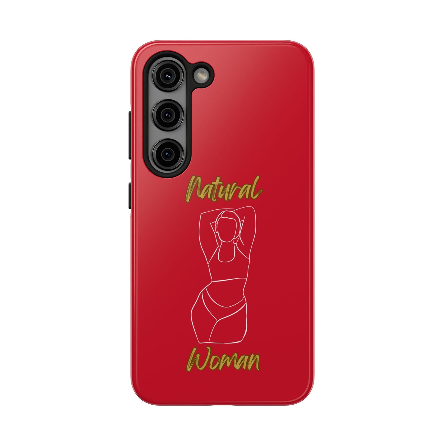Natural Woman I Love Me (WL)Tough Phone Cases DARK RED