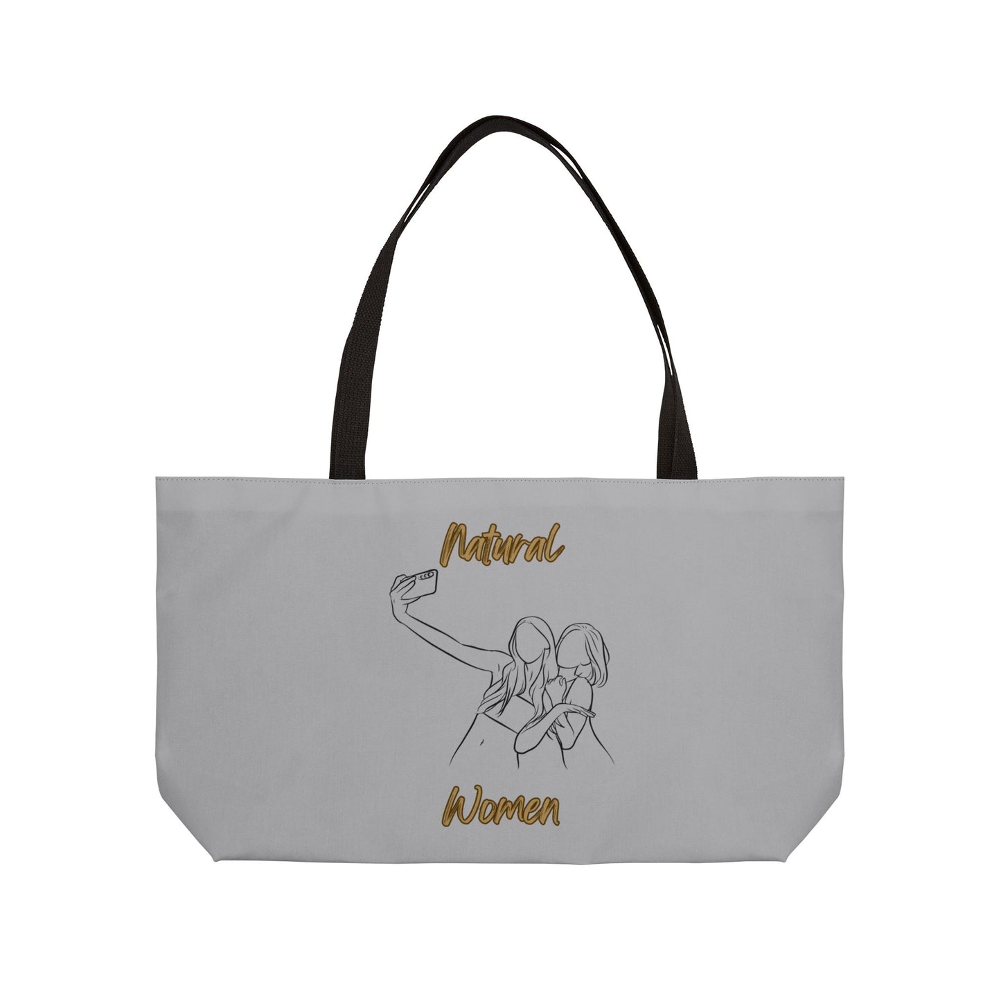 Natural Women Friends Selfie (BL) Weekender Tote Bag LIGHT GREY