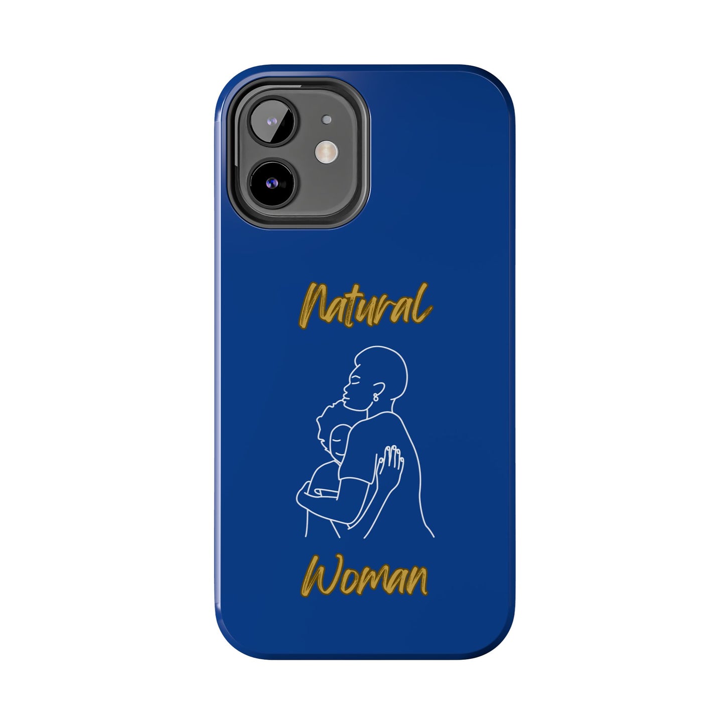 Natural Woman Safe With Momma (WL) Tough Phone Cases DARK BLUE
