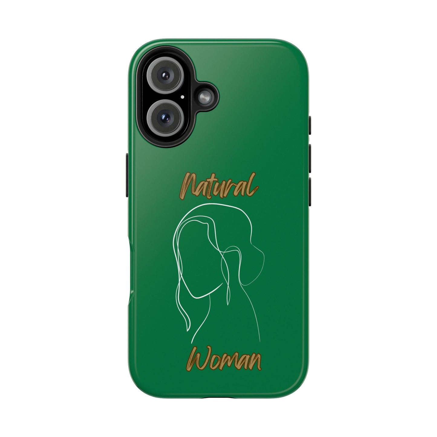 Natural Woman Hanging Hair (WL) Tough Phone Cases DARK GREEN