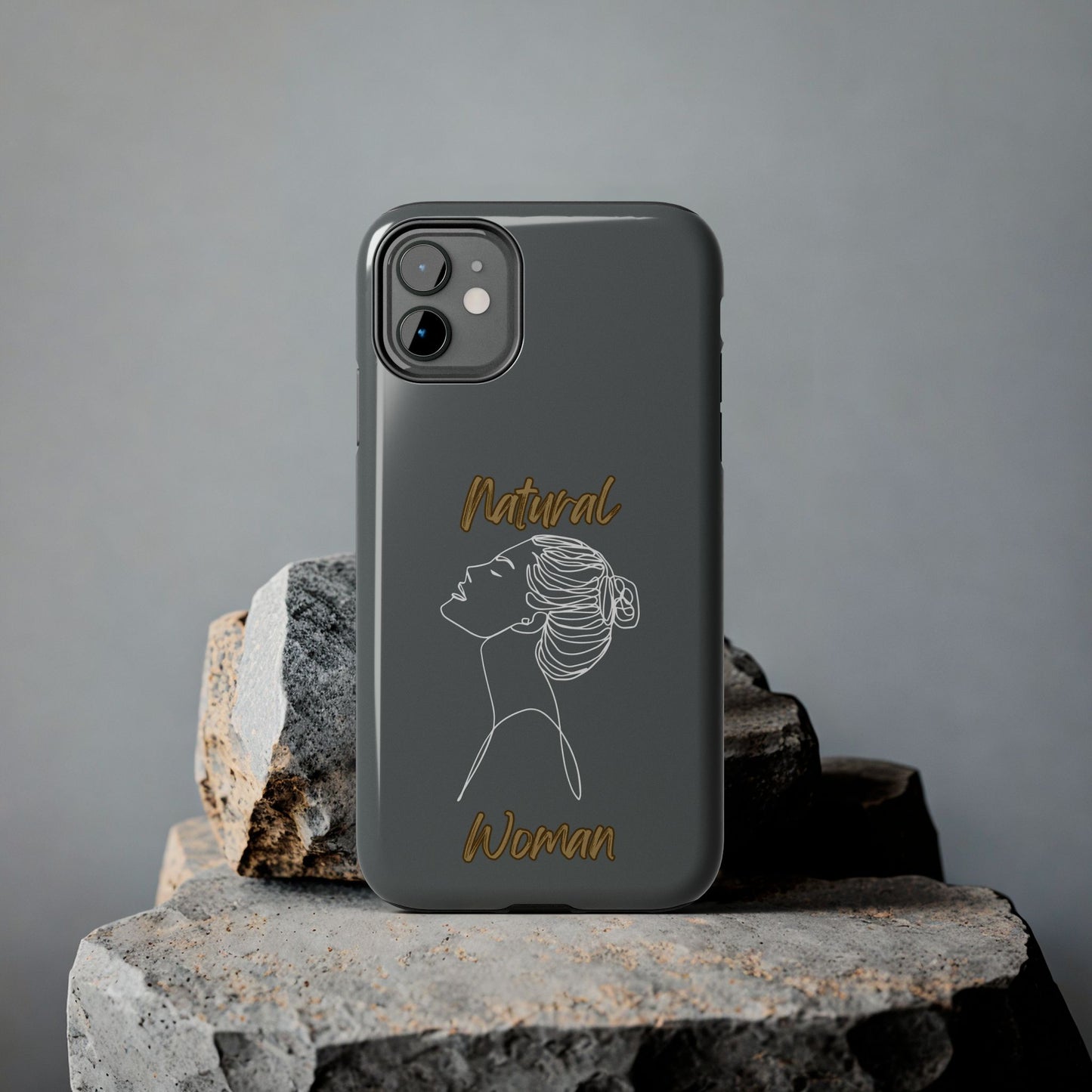 Natural Woman Wet Bun (WL) Tough Phone Cases DARK GREY