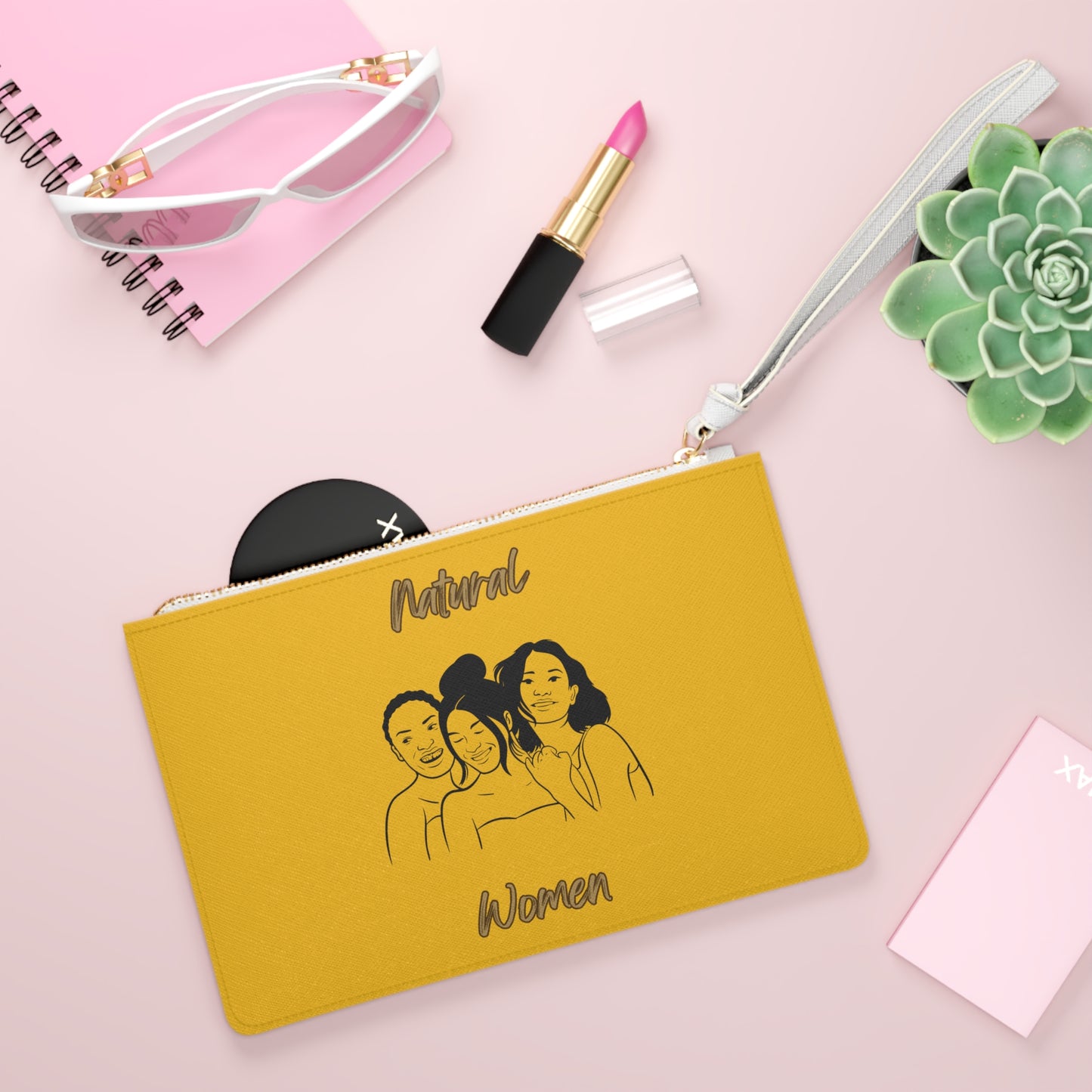 Natural Women Laughing Friends (BL) Clutch Bag YELLOW