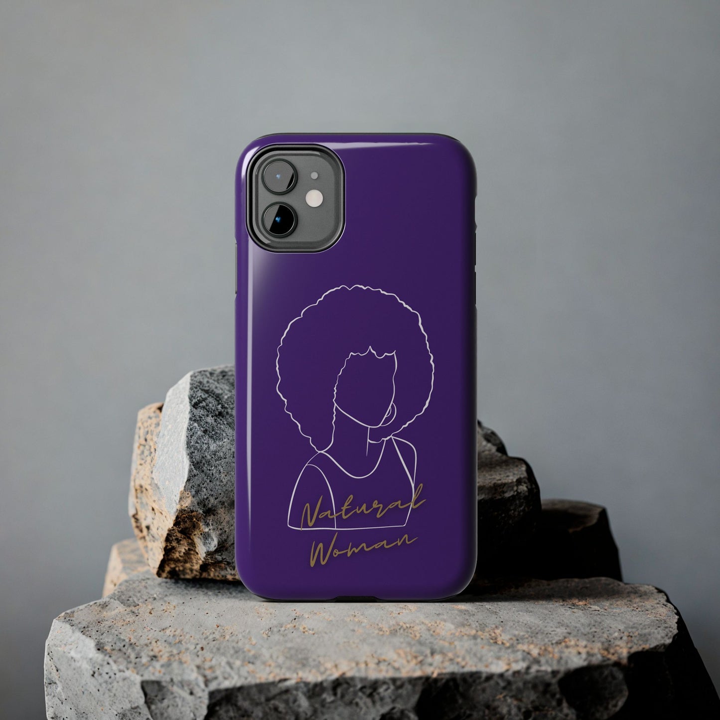 Natural Woman Afro (WL)Tough Phone Cases PURPLE