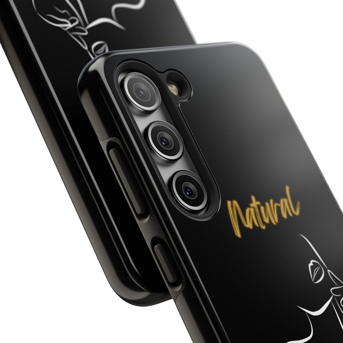 Natural Woman Chin Up (WL)Tough Phone Cases BLACK