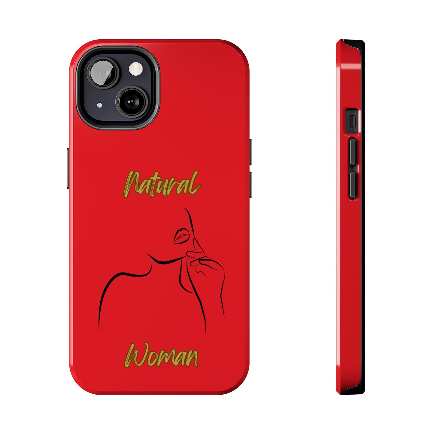 Natural Woman Chin Up (BL)Tough Phone Cases RED