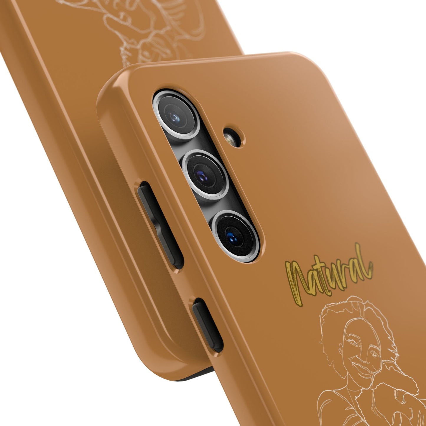 Natural Woman Loving Embrace (WL)Tough Phone Cases LIGHT BROWN