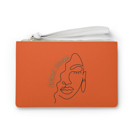 Natural Woman Half Face (BL) Clutch Bag ORANGE