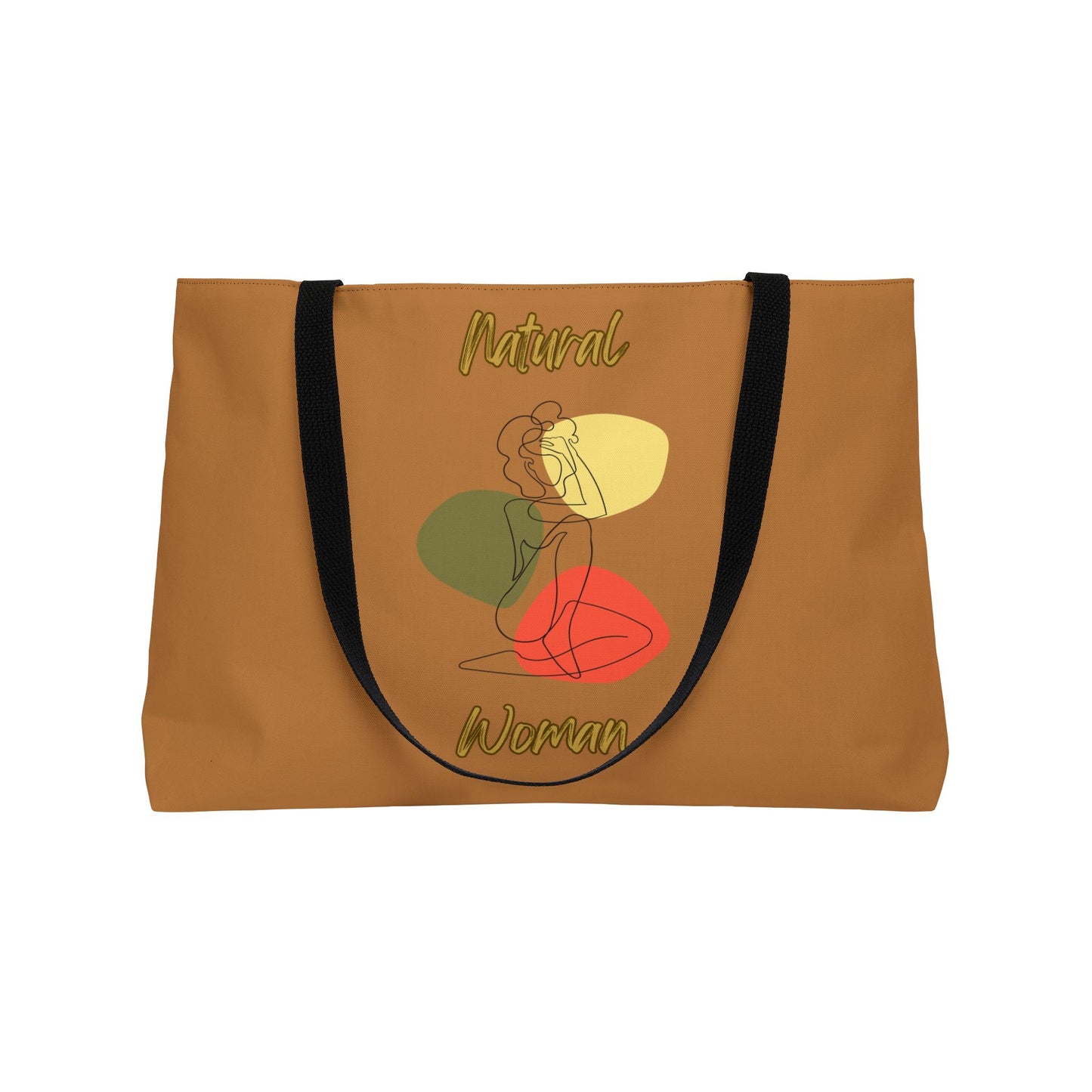 Natural Woman Colorful Pose (BL) Weekender Tote Bag LIGHT BROWN