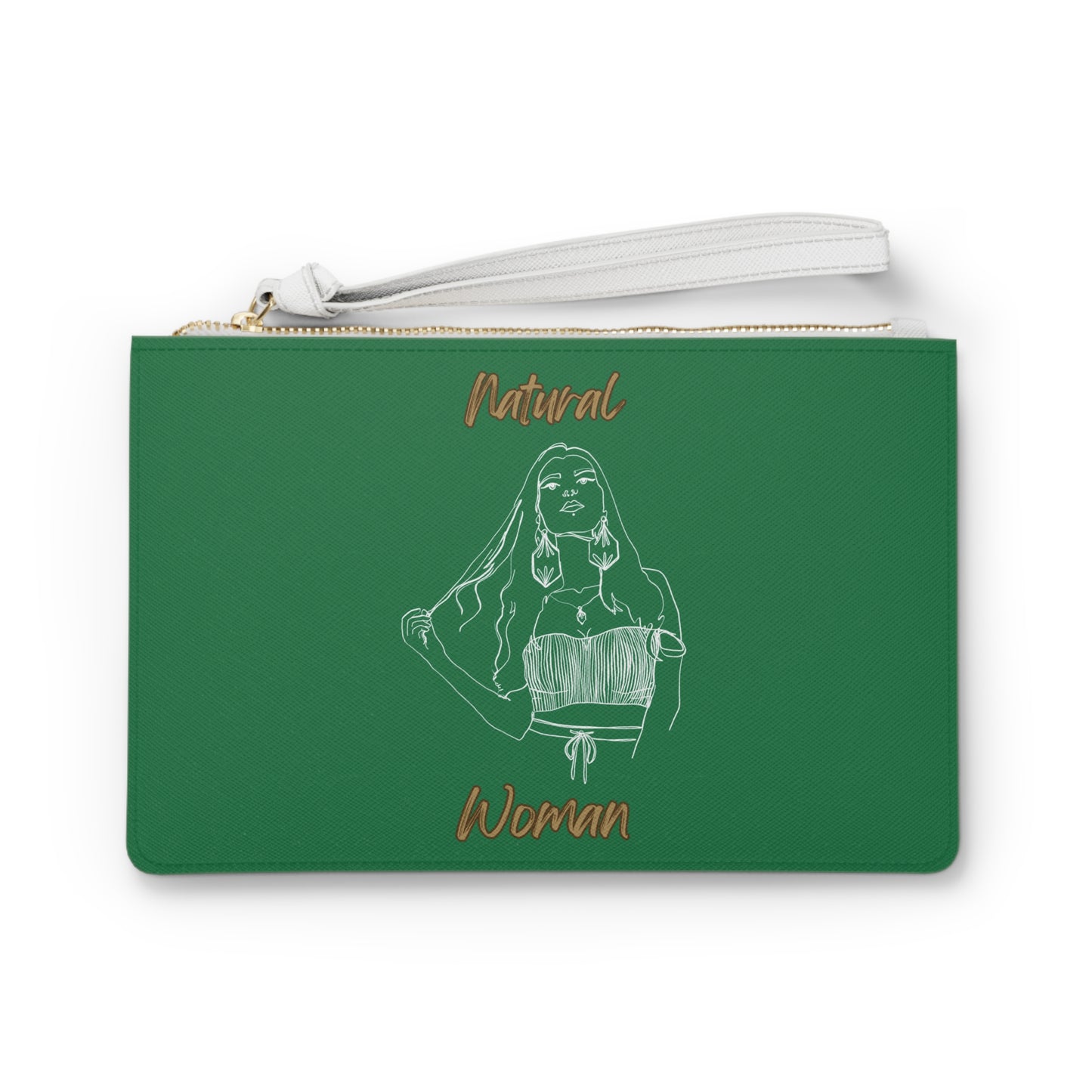 Natural Woman Thinking (WL) Clutch Bag DARK GREEN