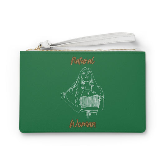 Natural Woman Thinking (WL) Clutch Bag DARK GREEN
