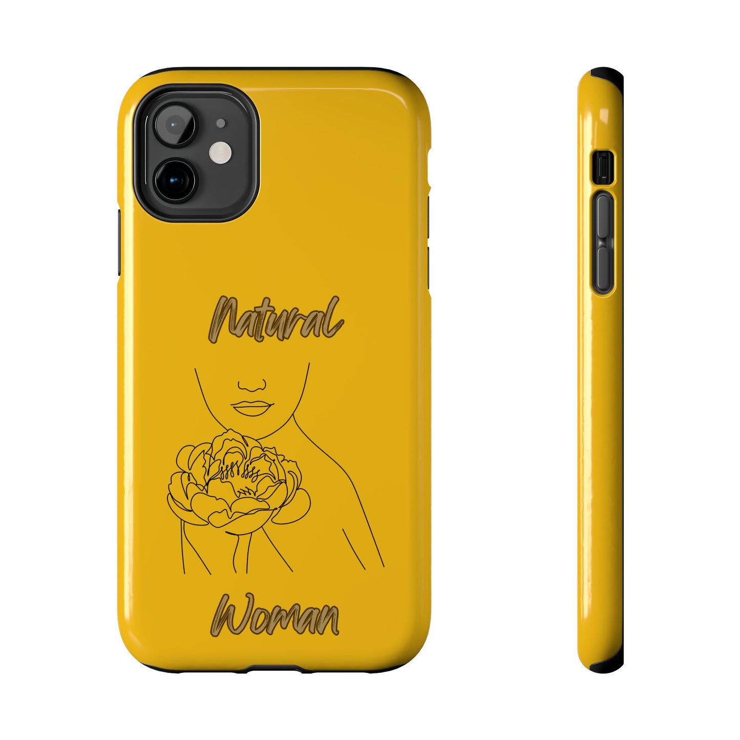 Natural Woman Kissed Flower (BL)Tough Phone Cases YELLOW