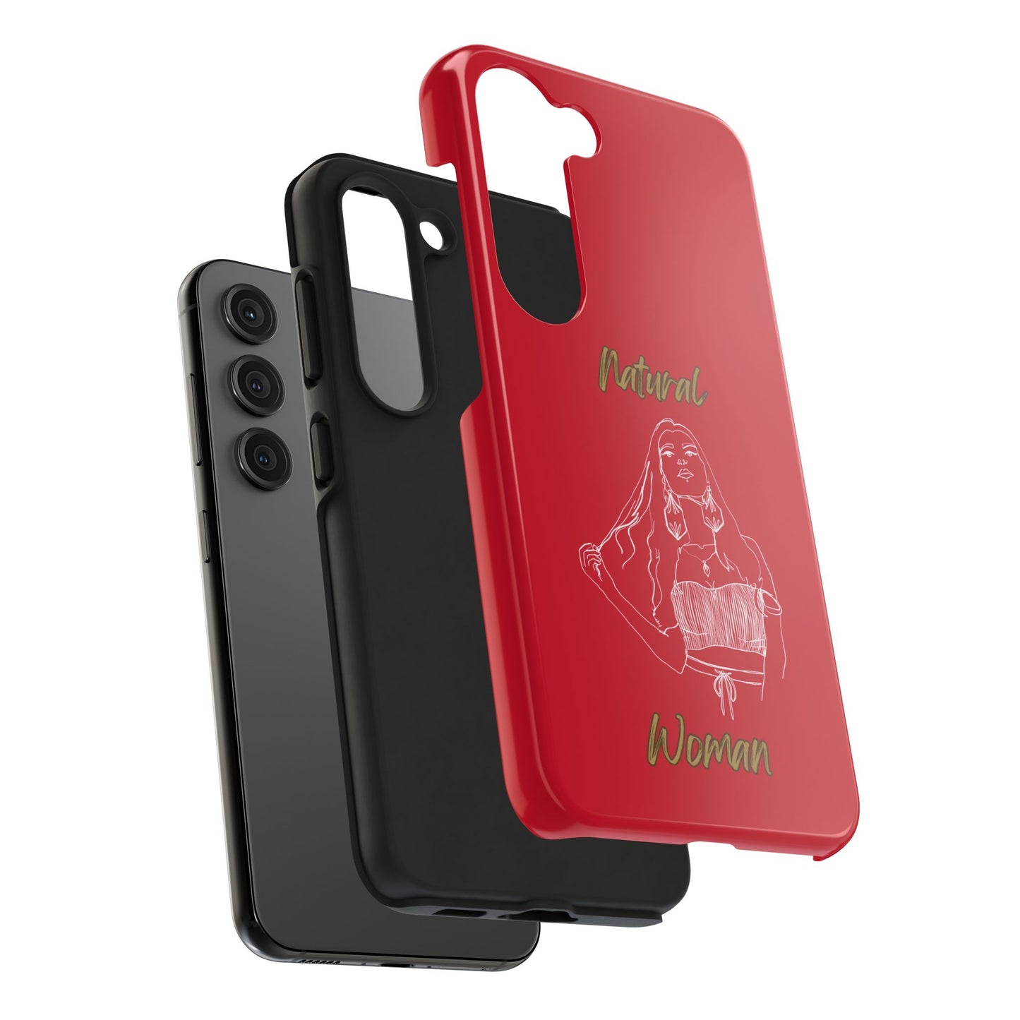 Natural Woman Thinking (WL)Tough Phone Cases DARK RED
