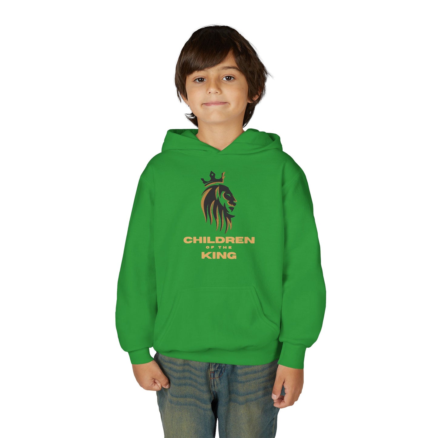 "Children of the King" Hoodie - BLACK Lion Design with Isaiah 54:13