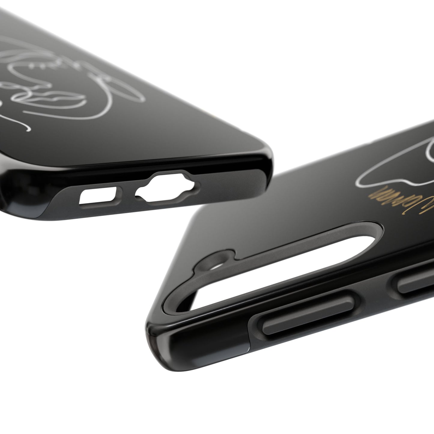Natural Woman Half Face (WL)Tough Phone Case BLACK