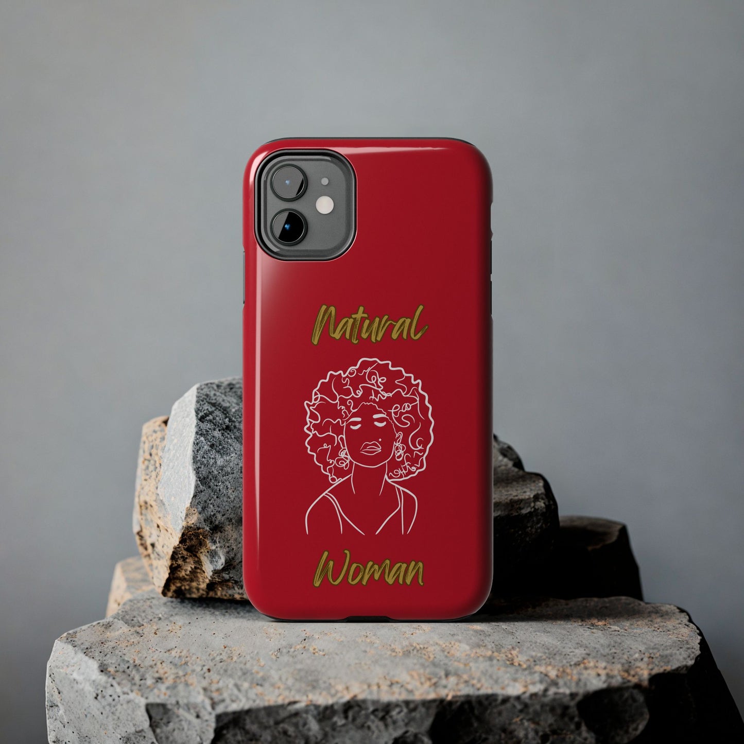 Natural Woman All About Me (WL)Tough Phone Cases DARK RED