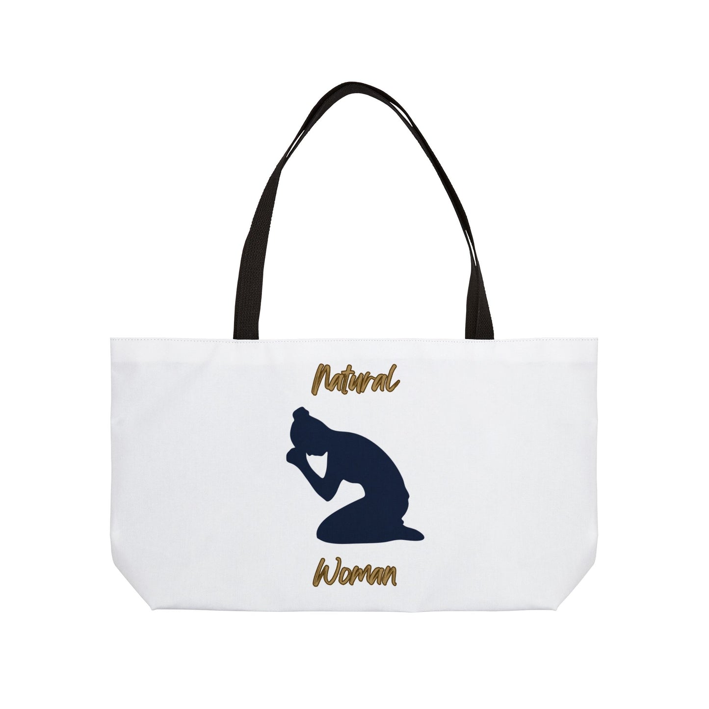 Natural Woman Pray (BL) Weekender Tote Bag WHITE
