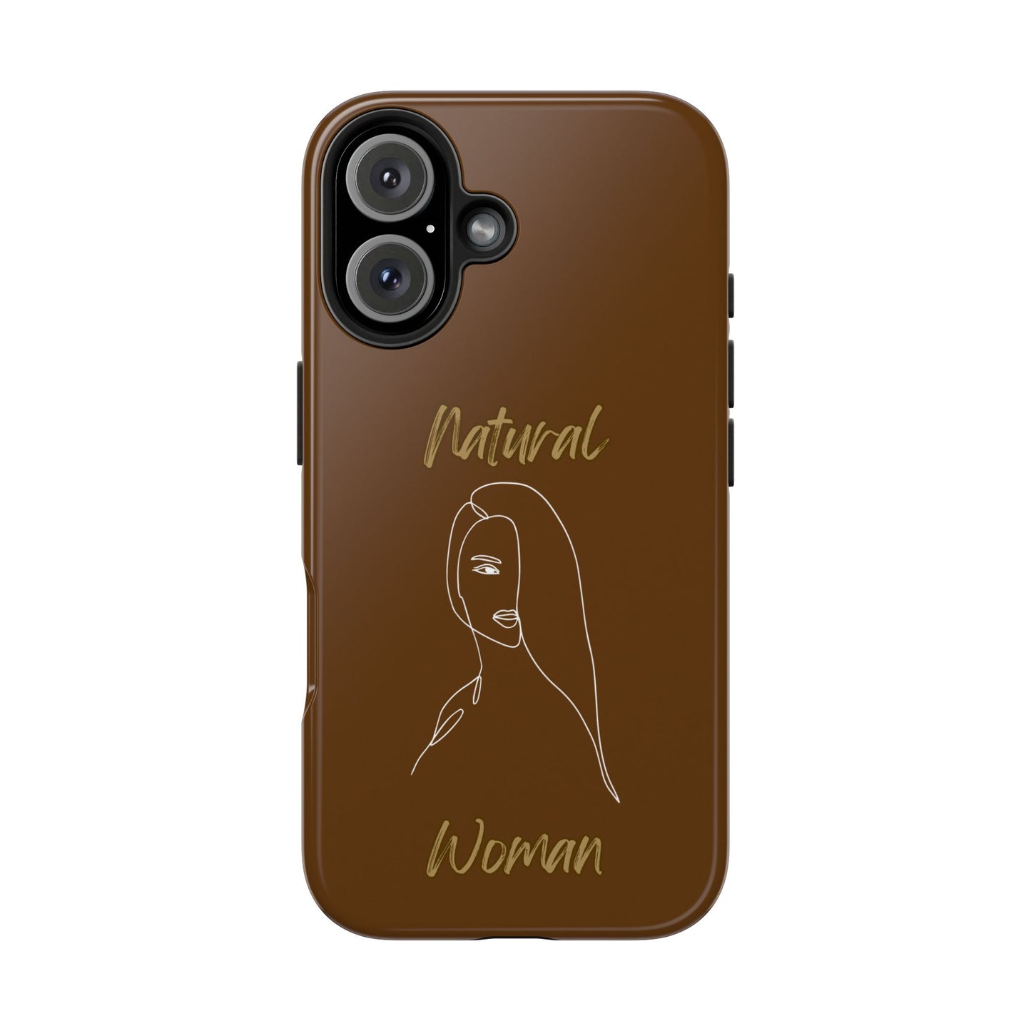 Natural Woman Covered Eye (WL)Tough Phone Cases BROWN