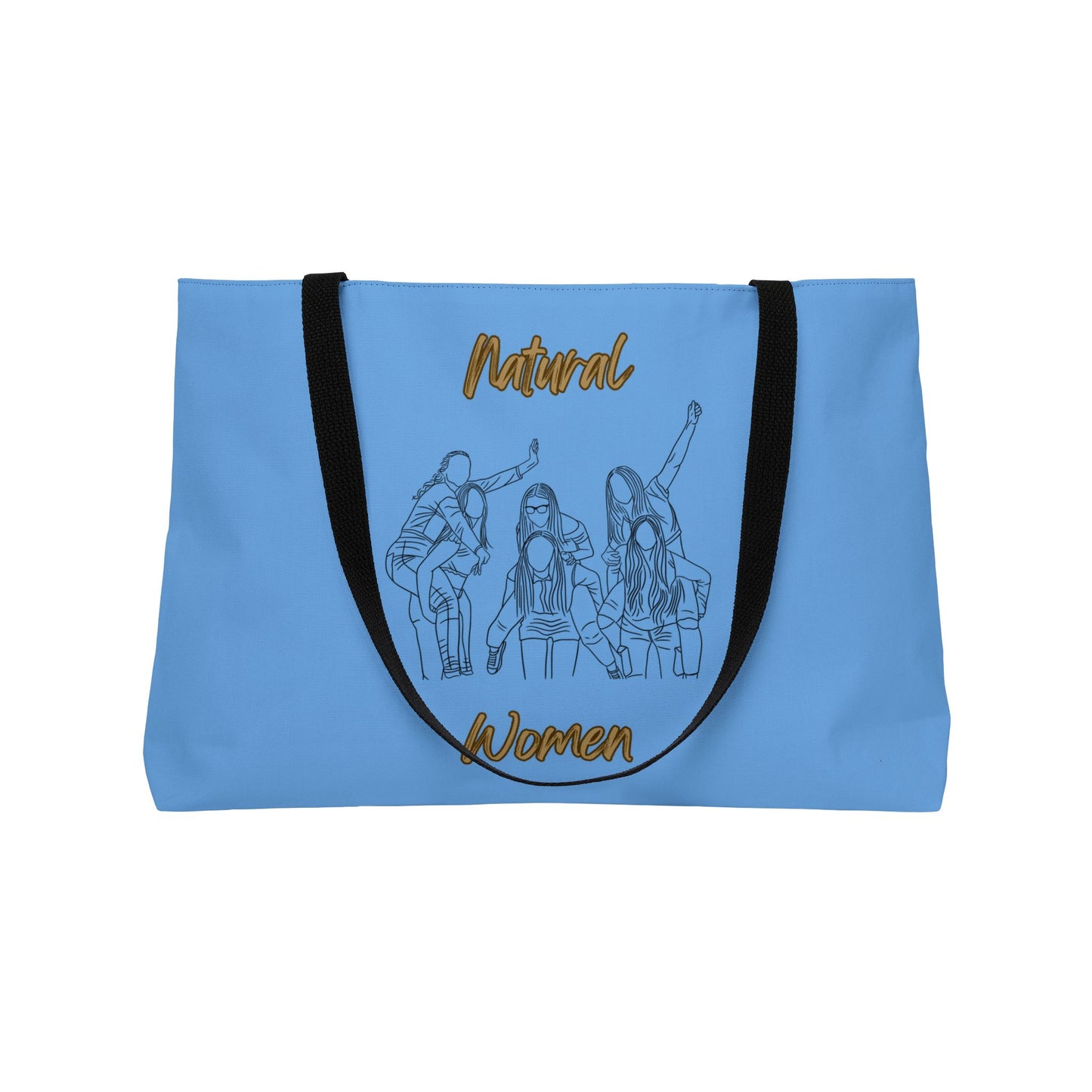 Natural Women Piggy Back (BL) Weekender Tote Bag LIGHT BLUE