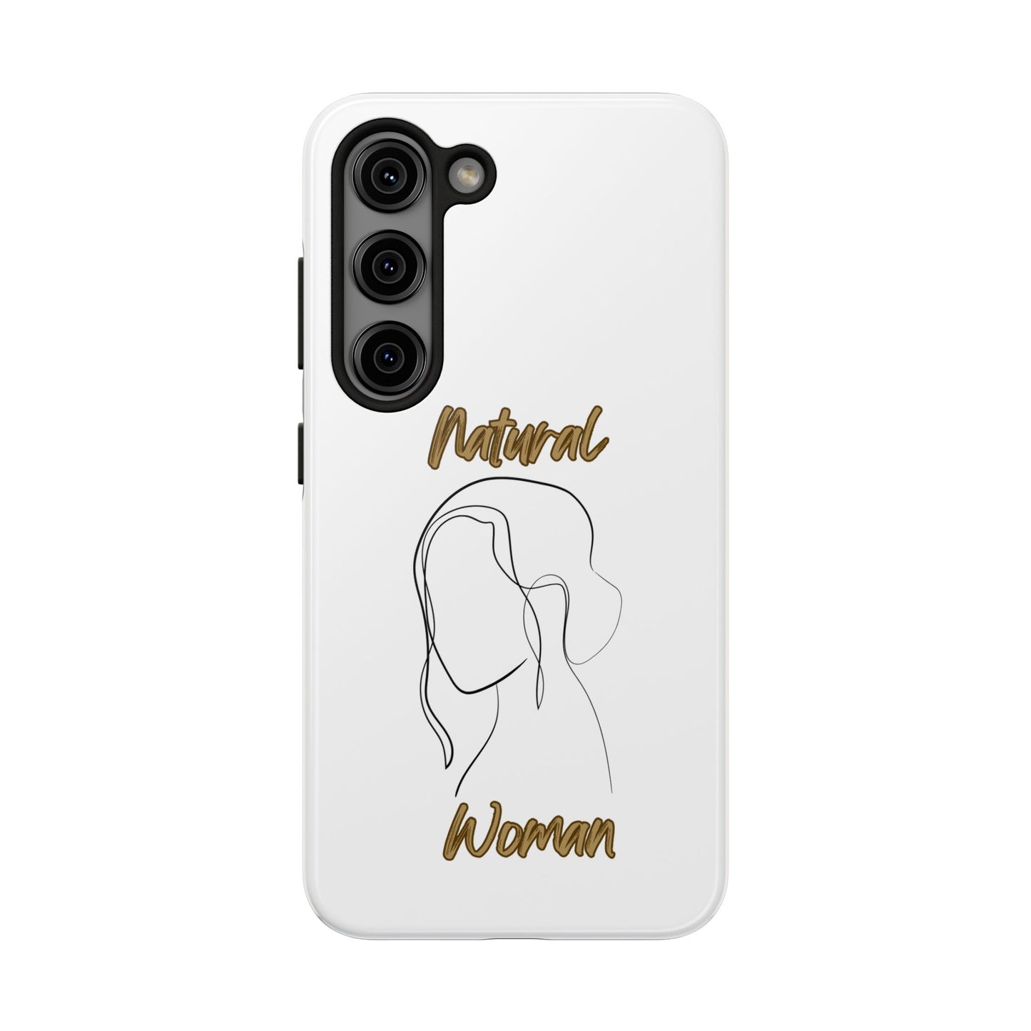 Natural Woman Hanging Hair (BL) Tough Phone Cases WHITE