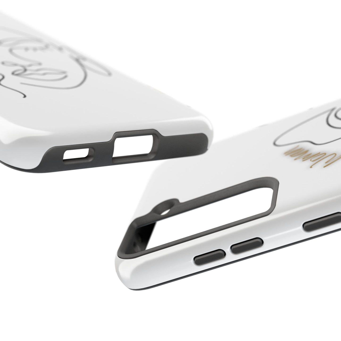 Natural Woman Half Face (BL)Tough Phone Case WHITE