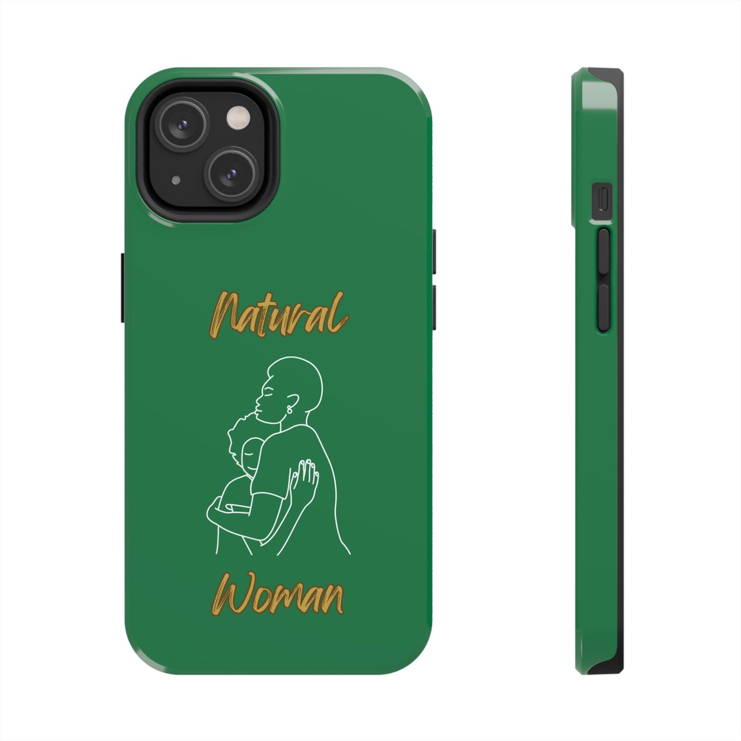 Natural Woman Safe With Momma (WL) Tough Phone Cases DARK GREEN