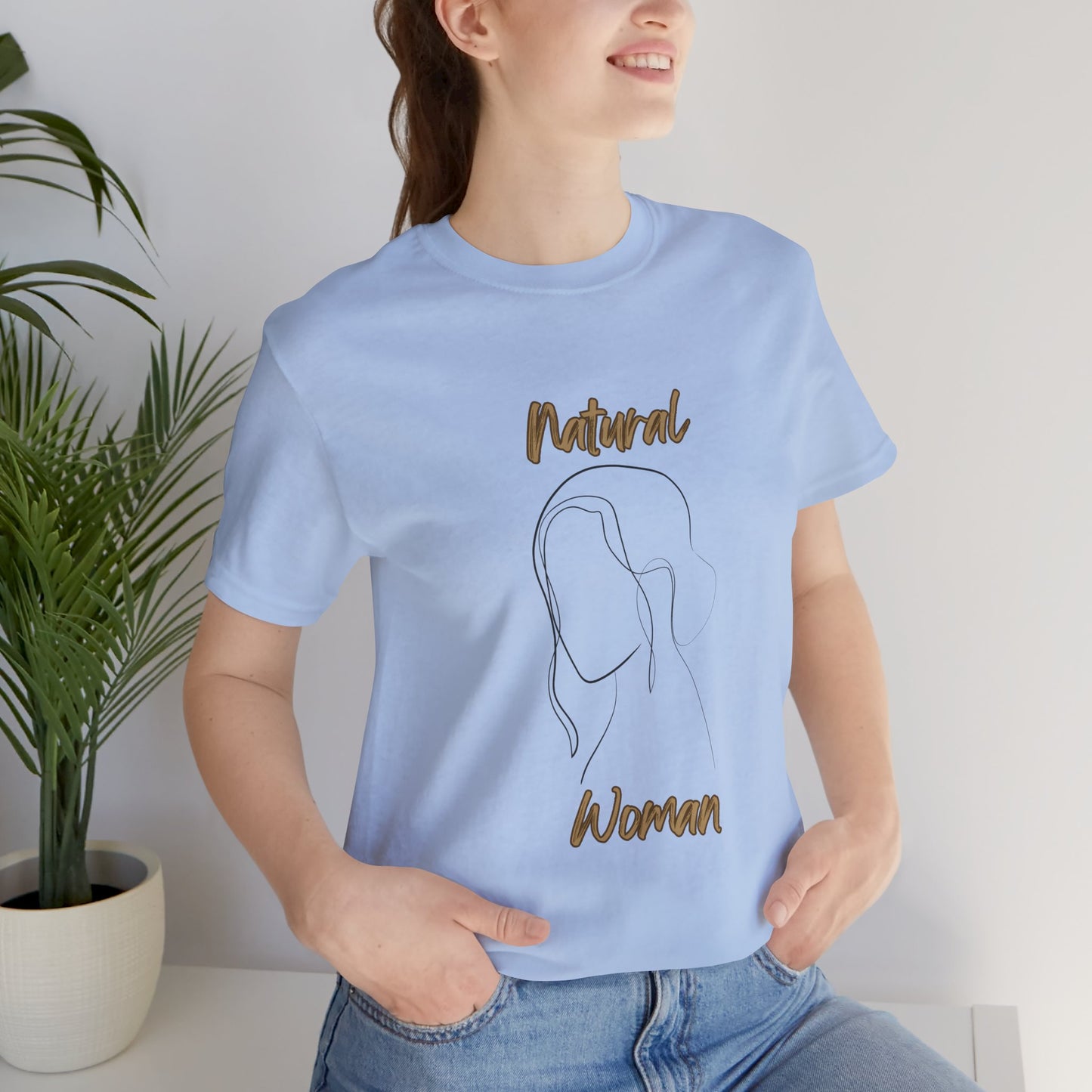Natural Woman Hanging hair (BL) Short Sleeve T-Shirt