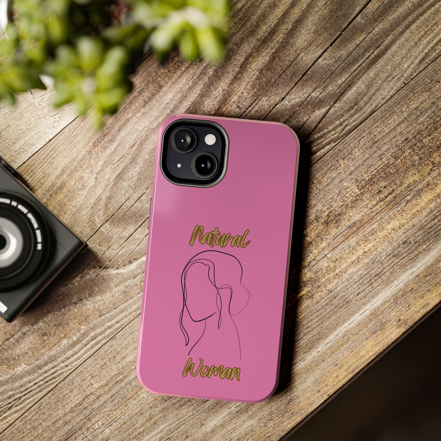 Natural Woman Hanging Hair (BL) Tough Phone Cases LIGHT PINK