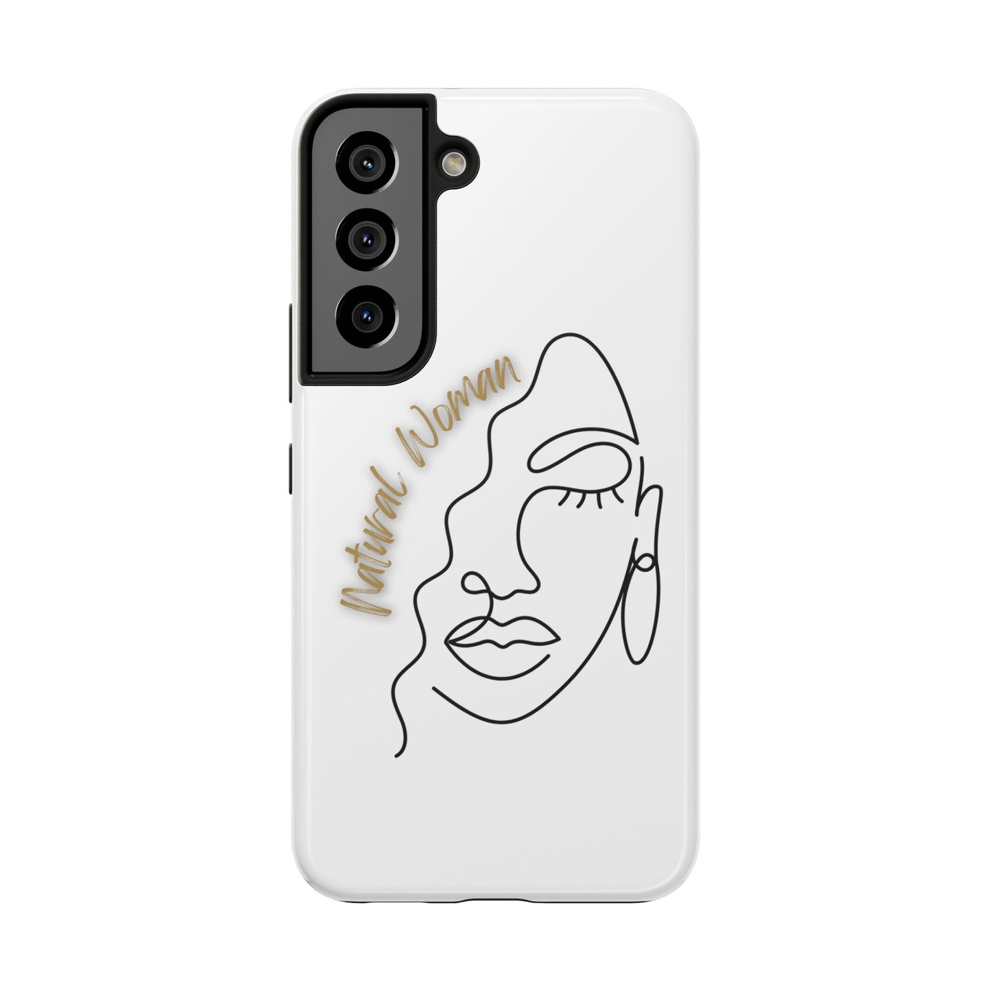 Natural Woman Half Face (BL)Tough Phone Case WHITE