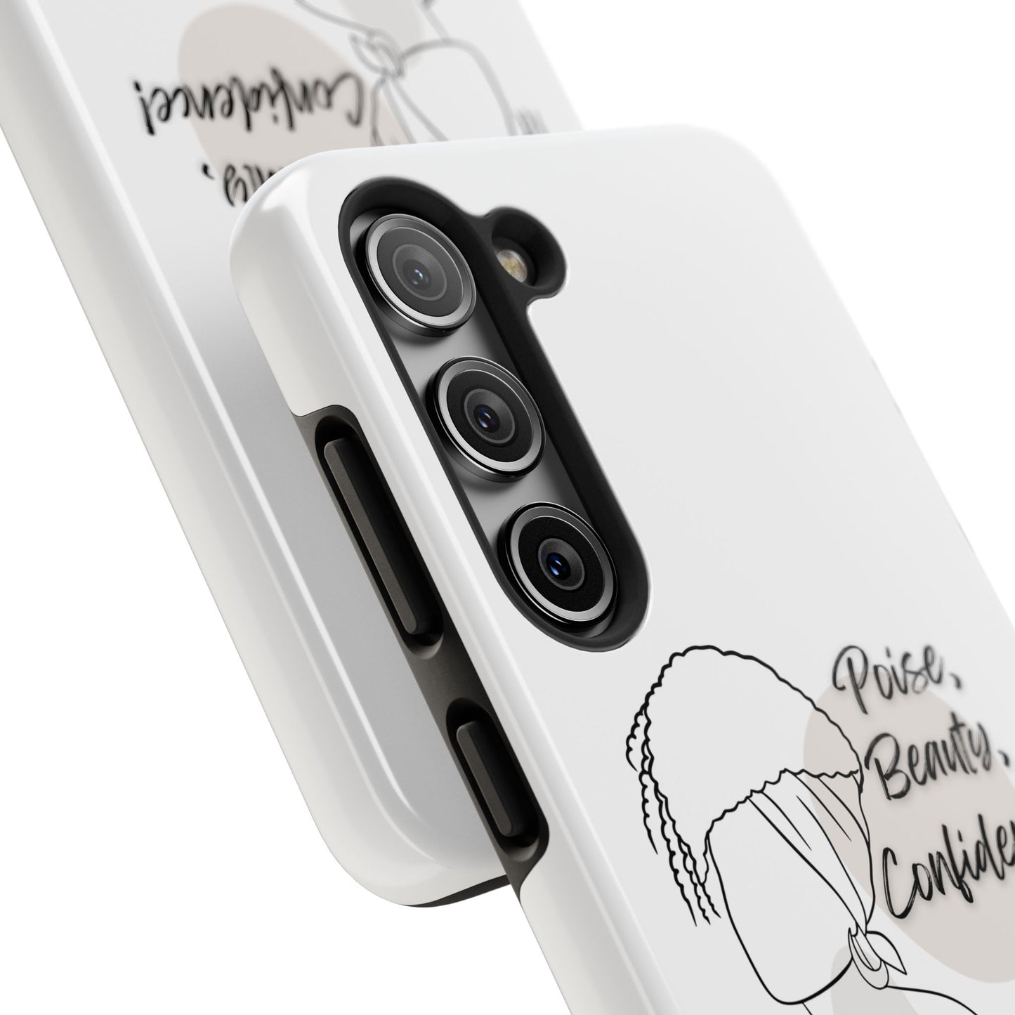 Natural woman Puff (BL)Tough Phone Cases WHITE