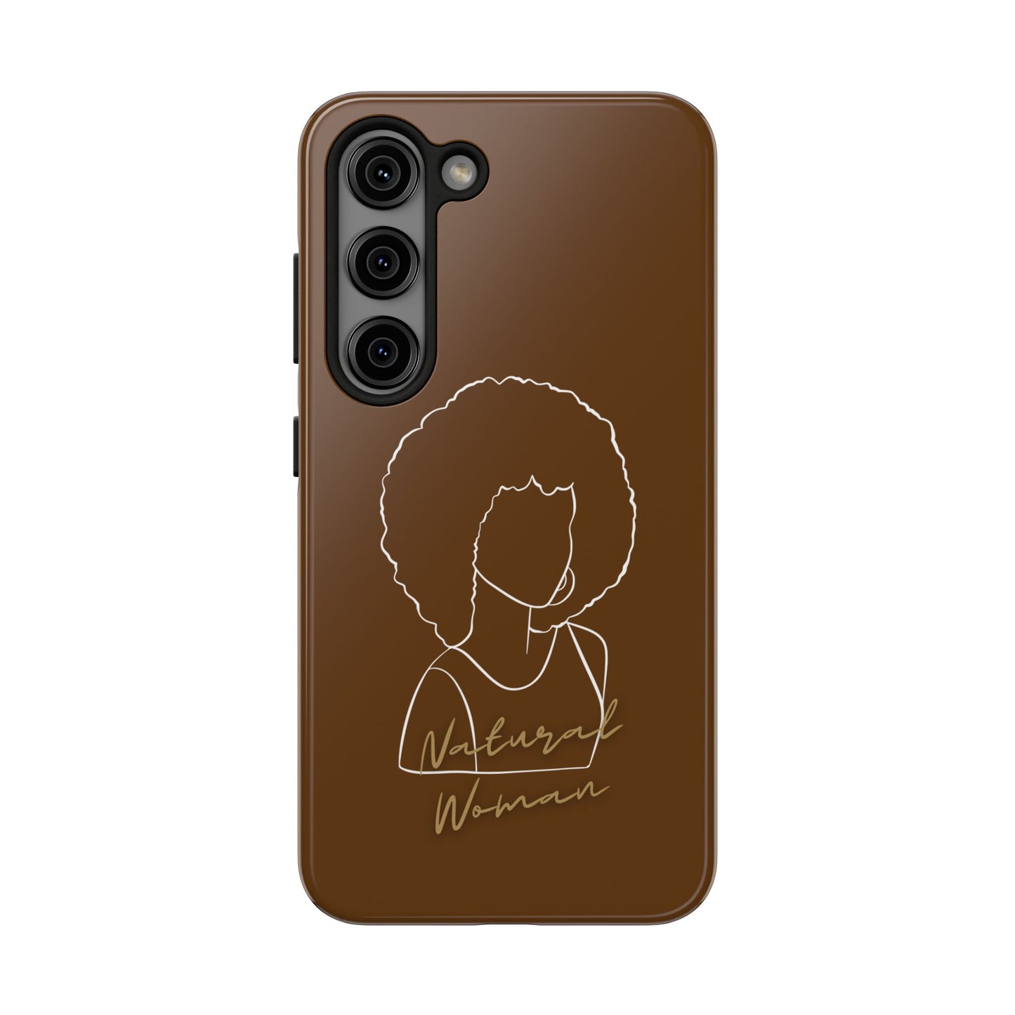 Natural Woman Afro (WL)Tough Phone Cases BROWN