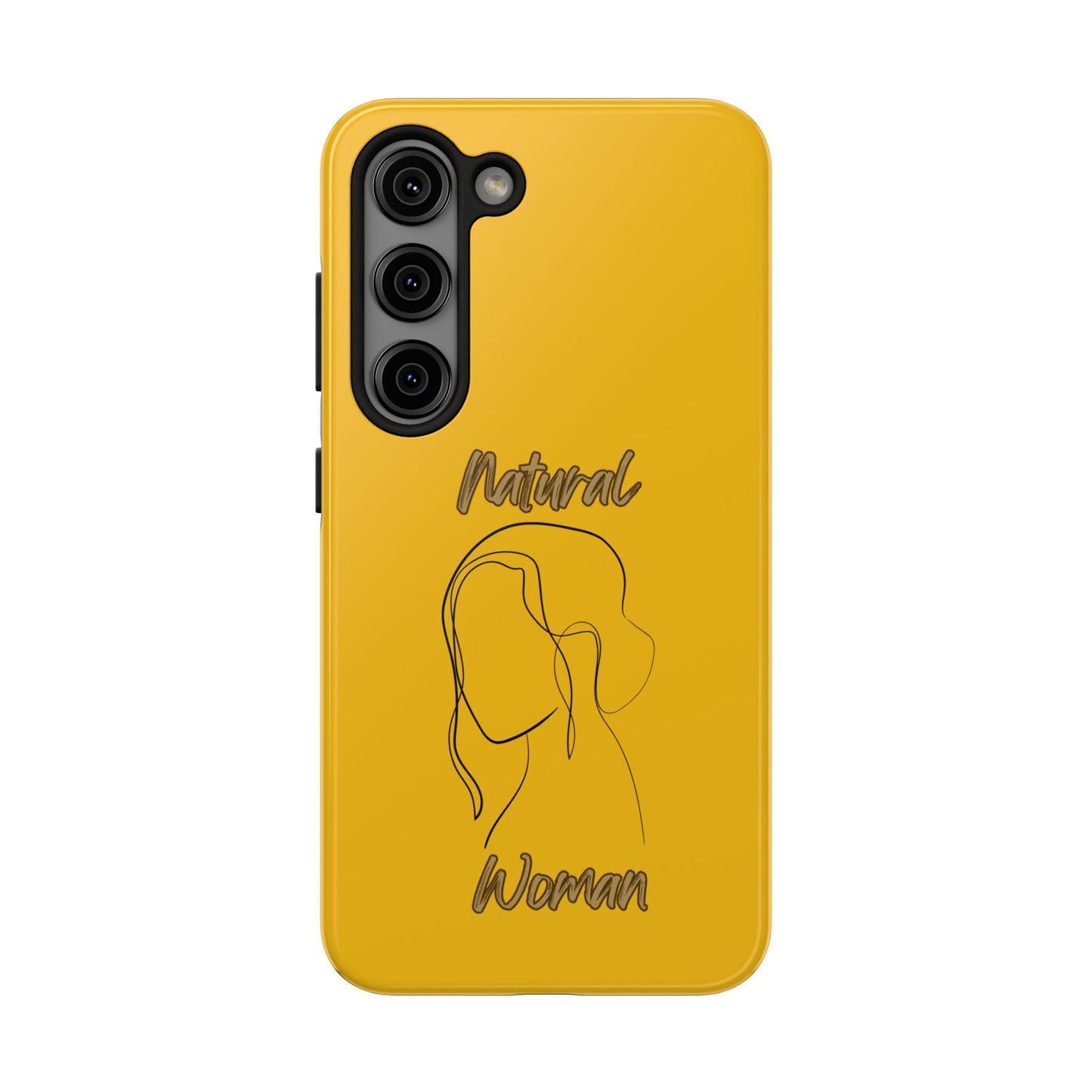 Natural Woman Hanging Hair (BL) Tough Phone Cases YELLOW