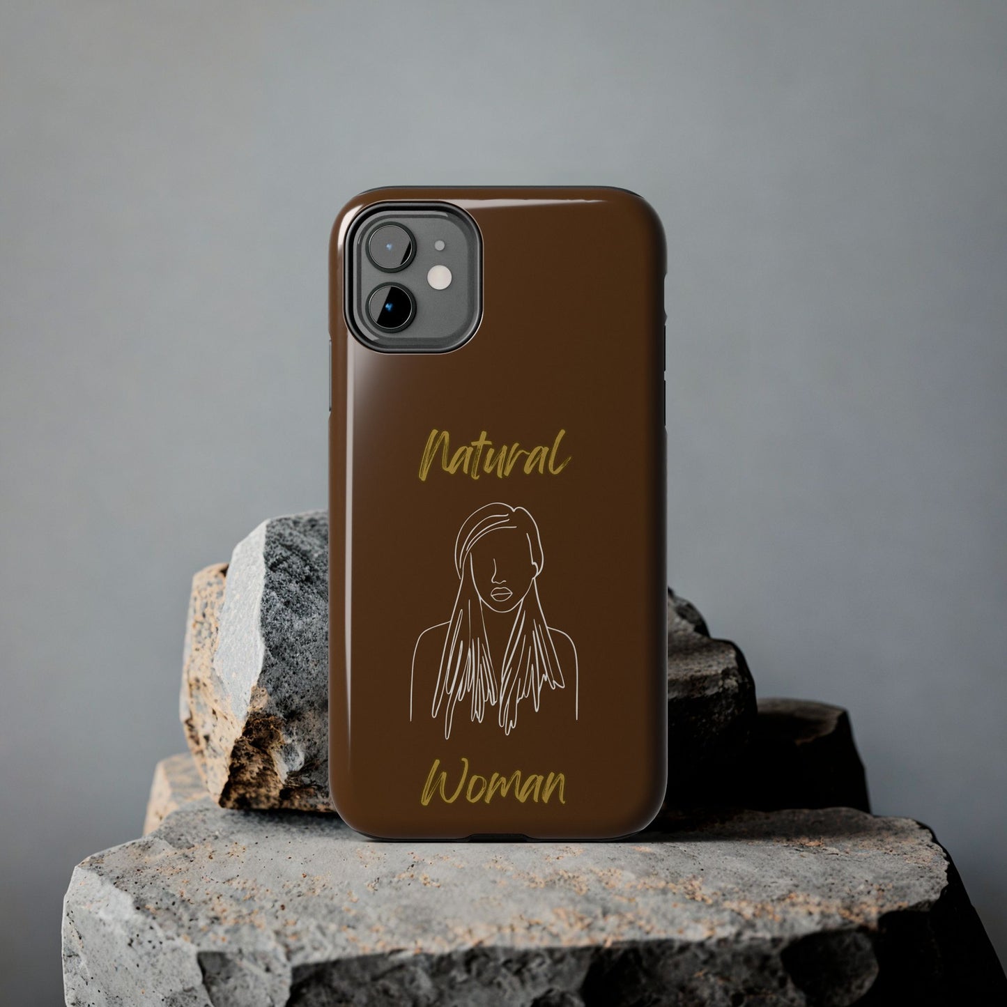 Natural Woman Content (WL)Tough Phone Cases BROWN