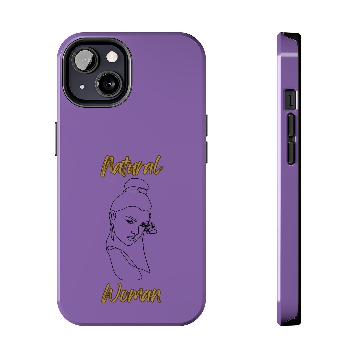Natural Woman Sassy Bun (BL) Tough Phone Cases LIGHT PURPLE