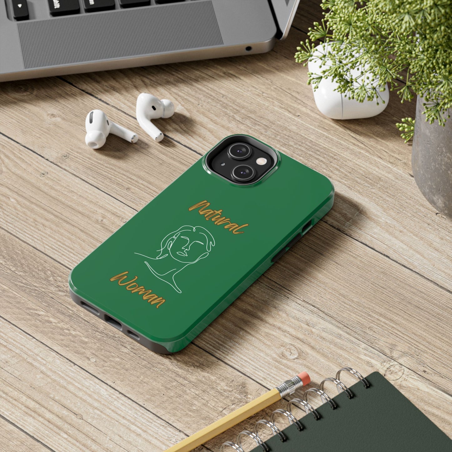 Natural Woman Hello (WL)Tough Phone Cases DARK GREEN
