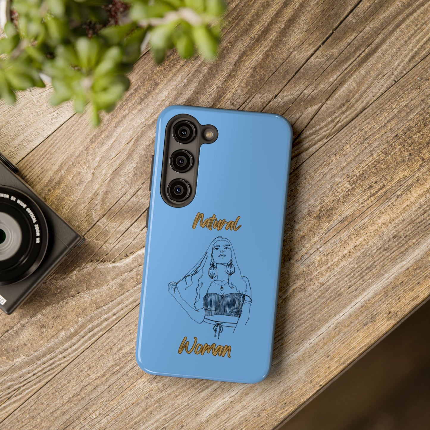 Natural Woman Thinking (BL)Tough Phone Cases LIGHT BLUE
