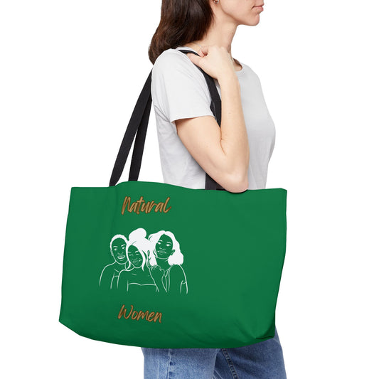 Natural Women Laughing Friends (WL) Weekender Tote Bag DARK GREEN