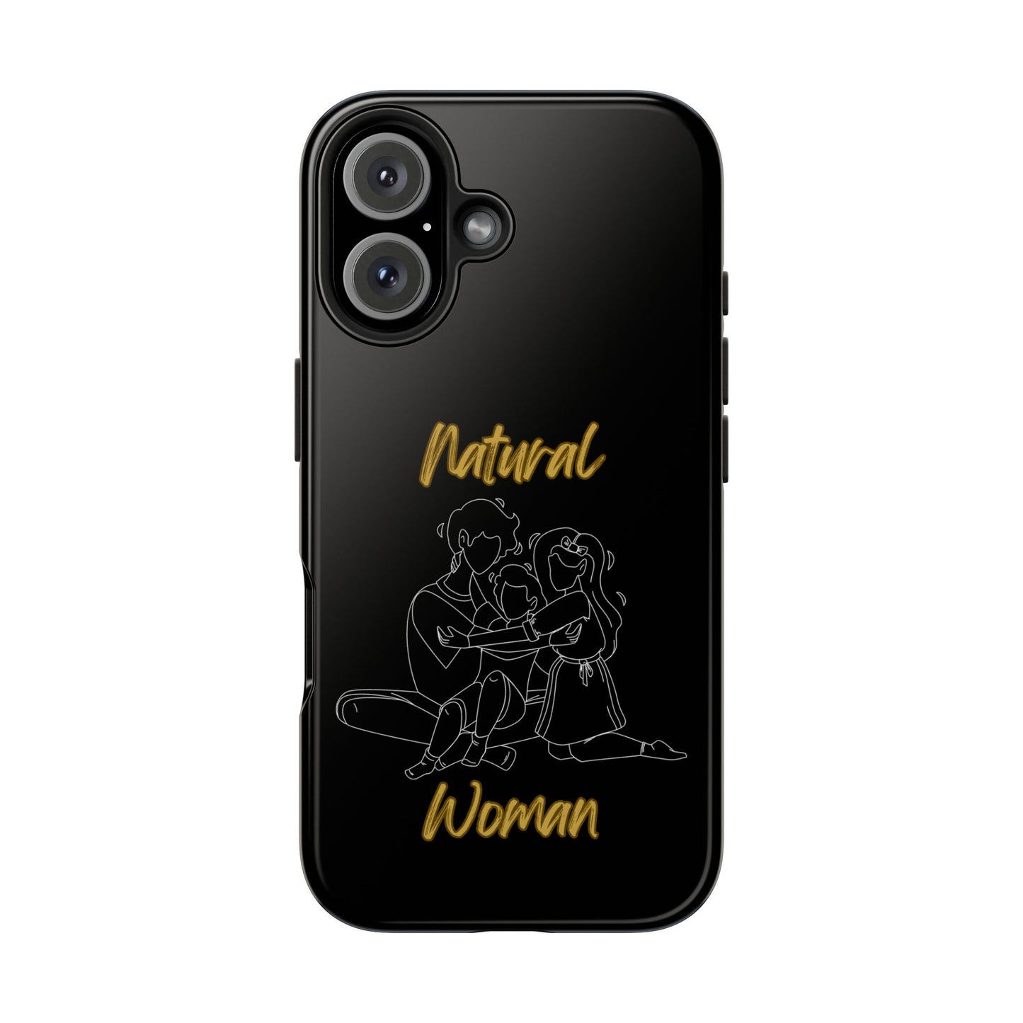 Natural Woman Bear Hugs (WL) Tough Phone Cases BLACK