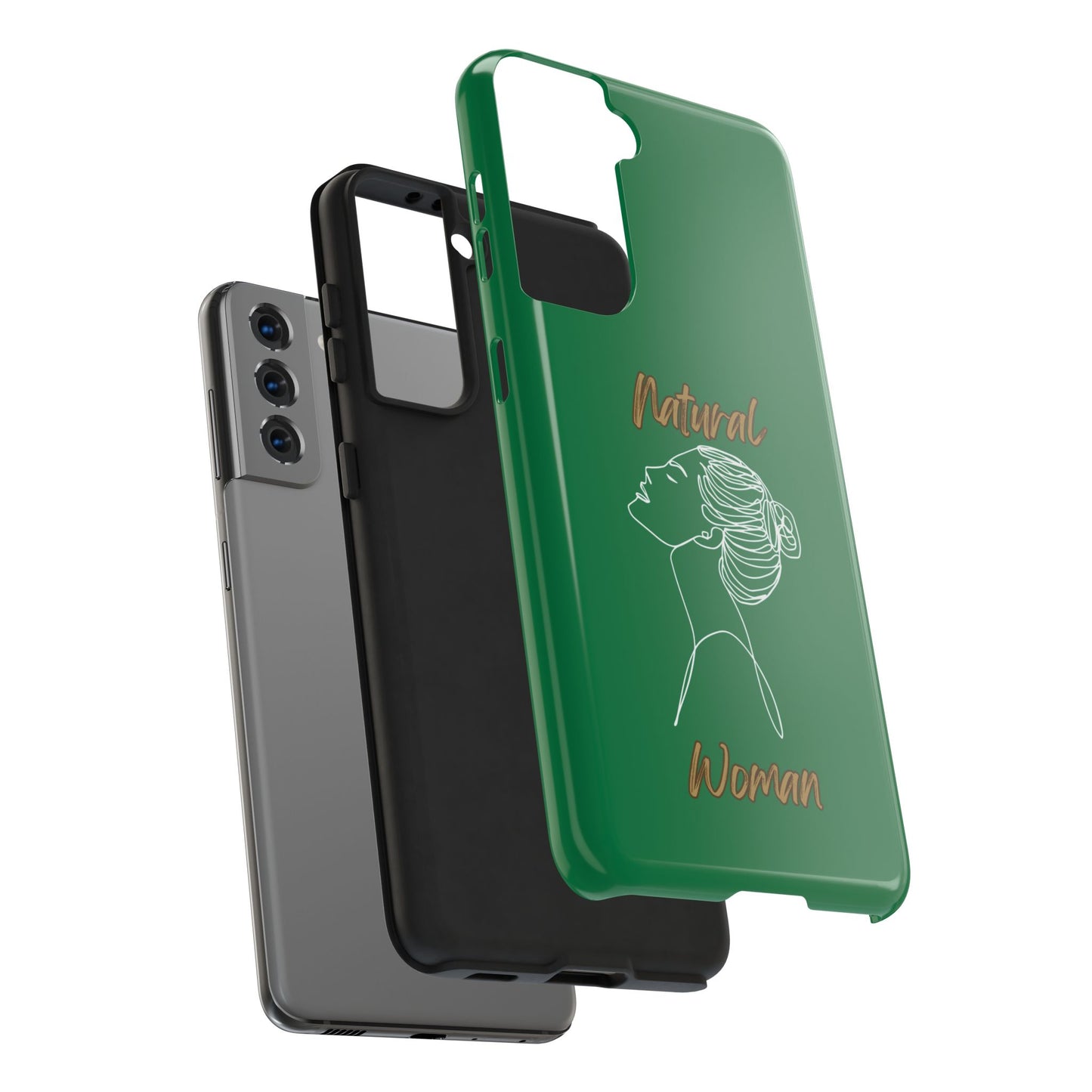 Natural Woman Wet Bun (WL) Tough Phone Cases DARK GREEN