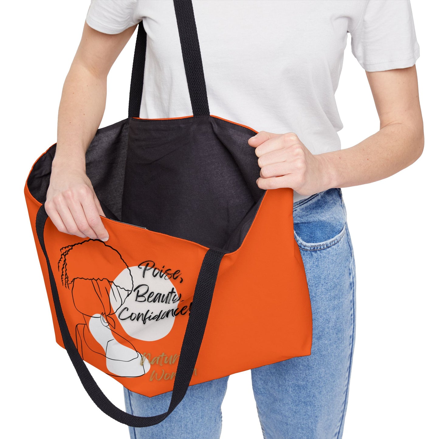 Natural Woman Puff (BL) Weekender Tote Bag ORANGE