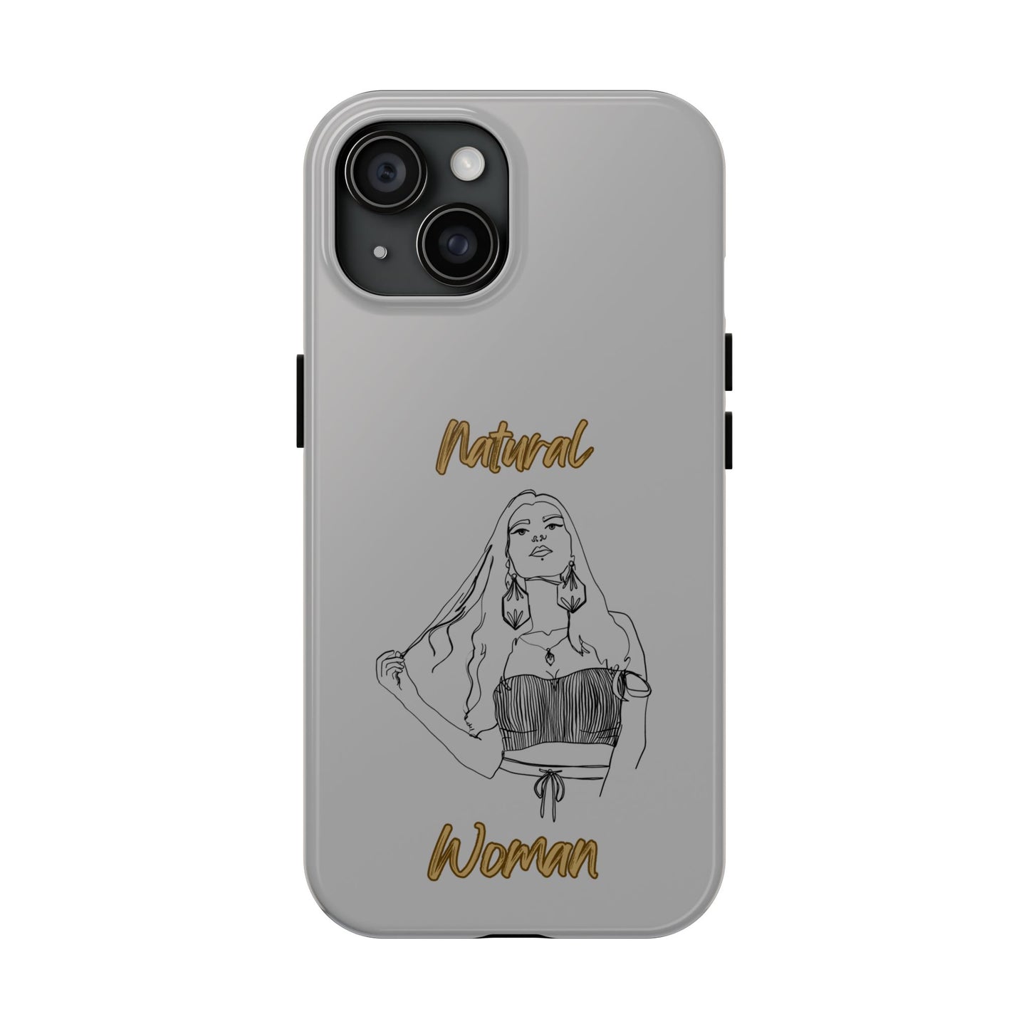 Natural Woman Thinking (BL)Tough Phone Cases LIGHT GREY