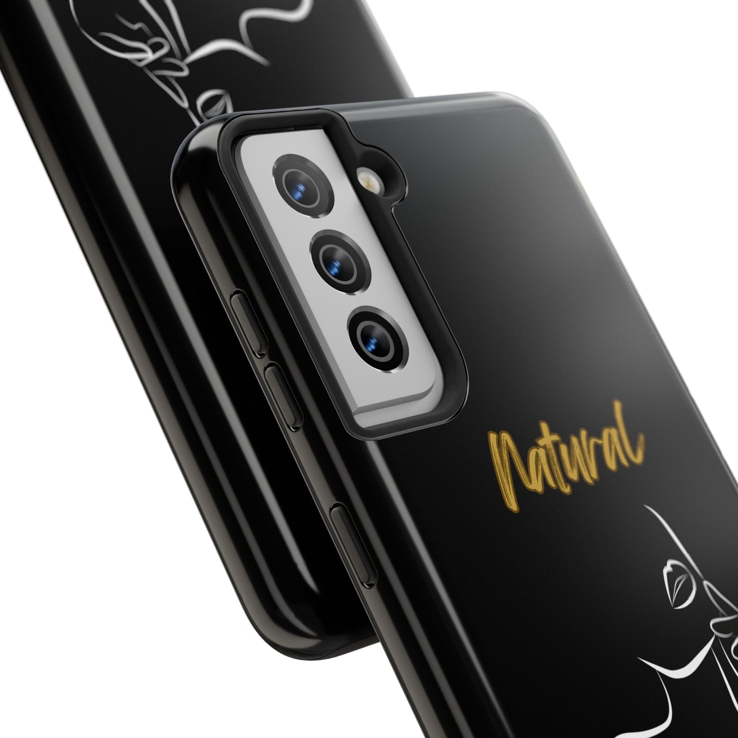 Natural Woman Chin Up (WL)Tough Phone Cases BLACK