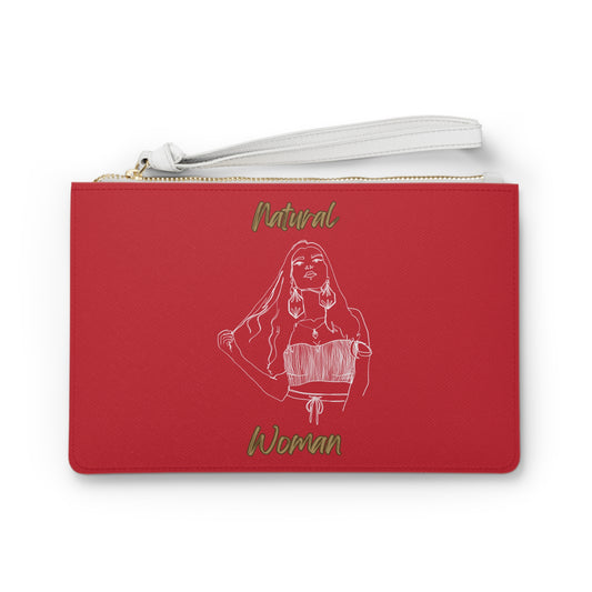 Natural Woman Thinking (WL) Clutch Bag DARK RED