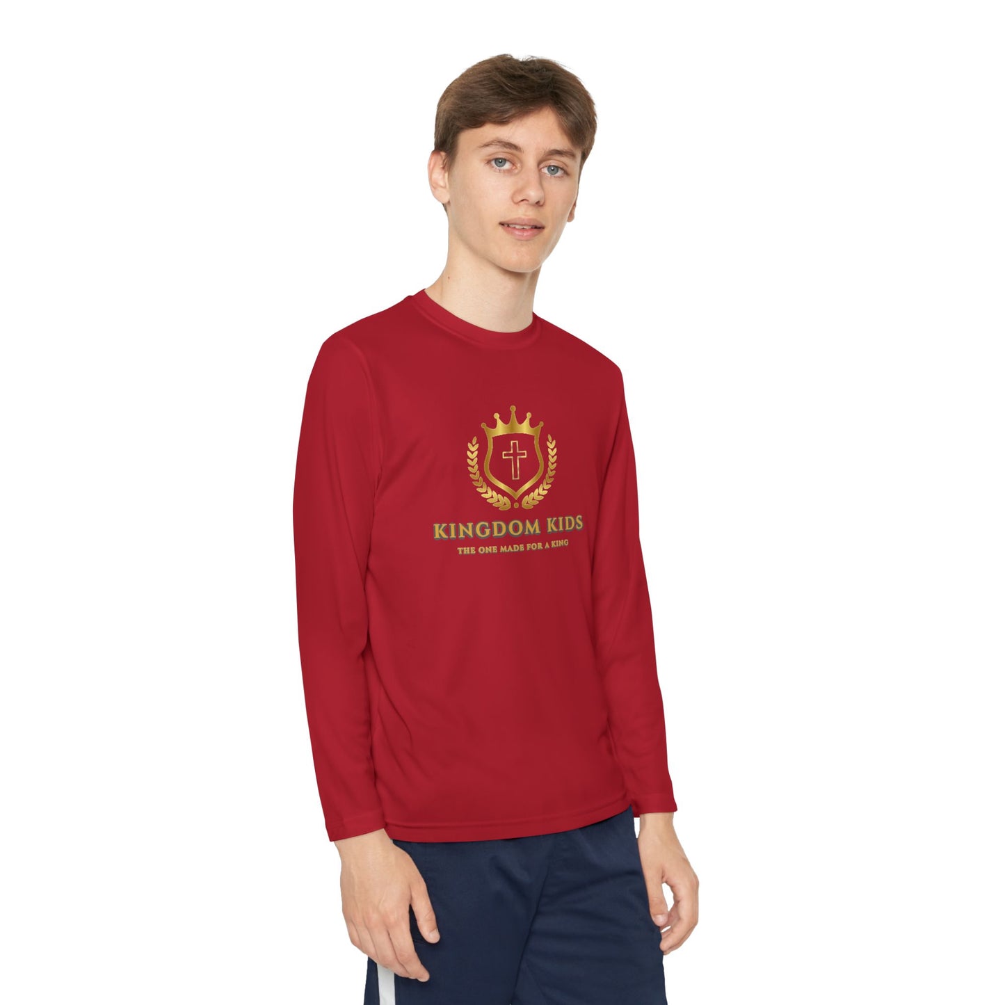 Kingdom Kids Youth Long Sleeve Tee - Crown Design