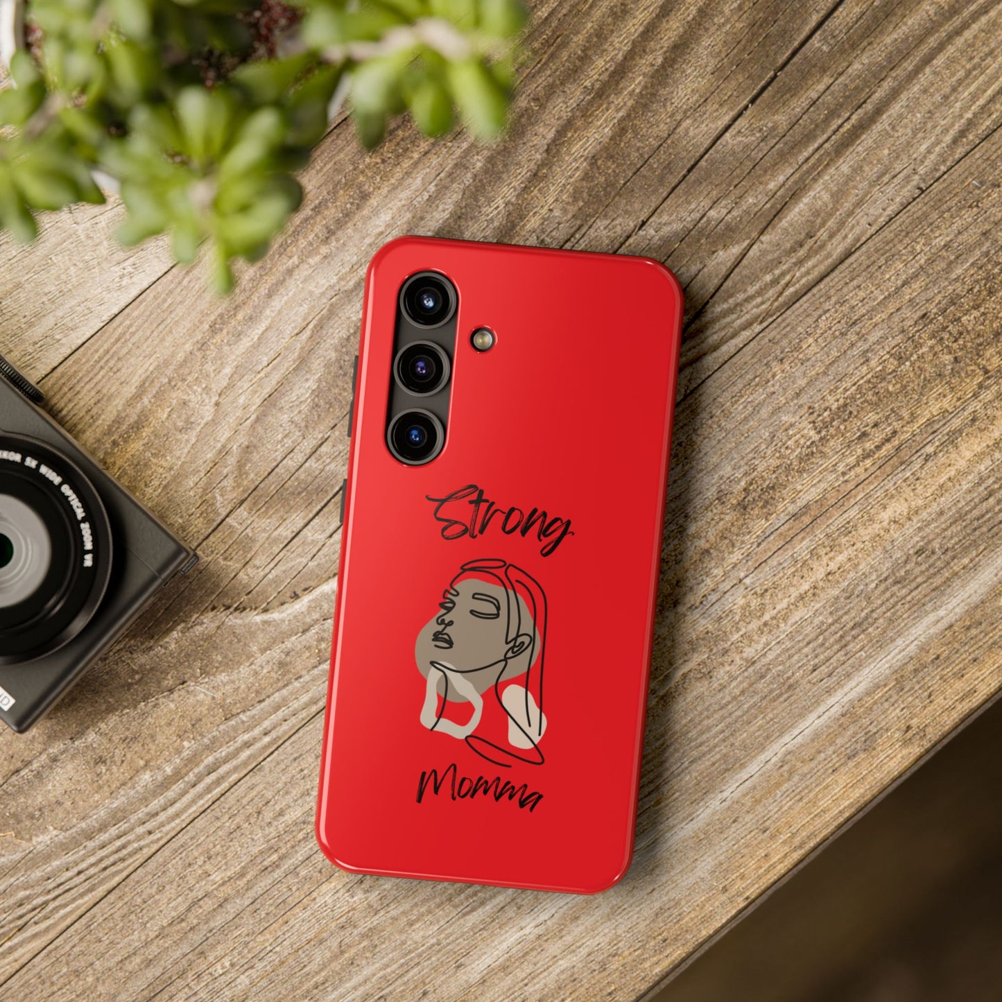 STRONG MOMMA Samsung Galaxy Tough Phone Cases (BL) Red